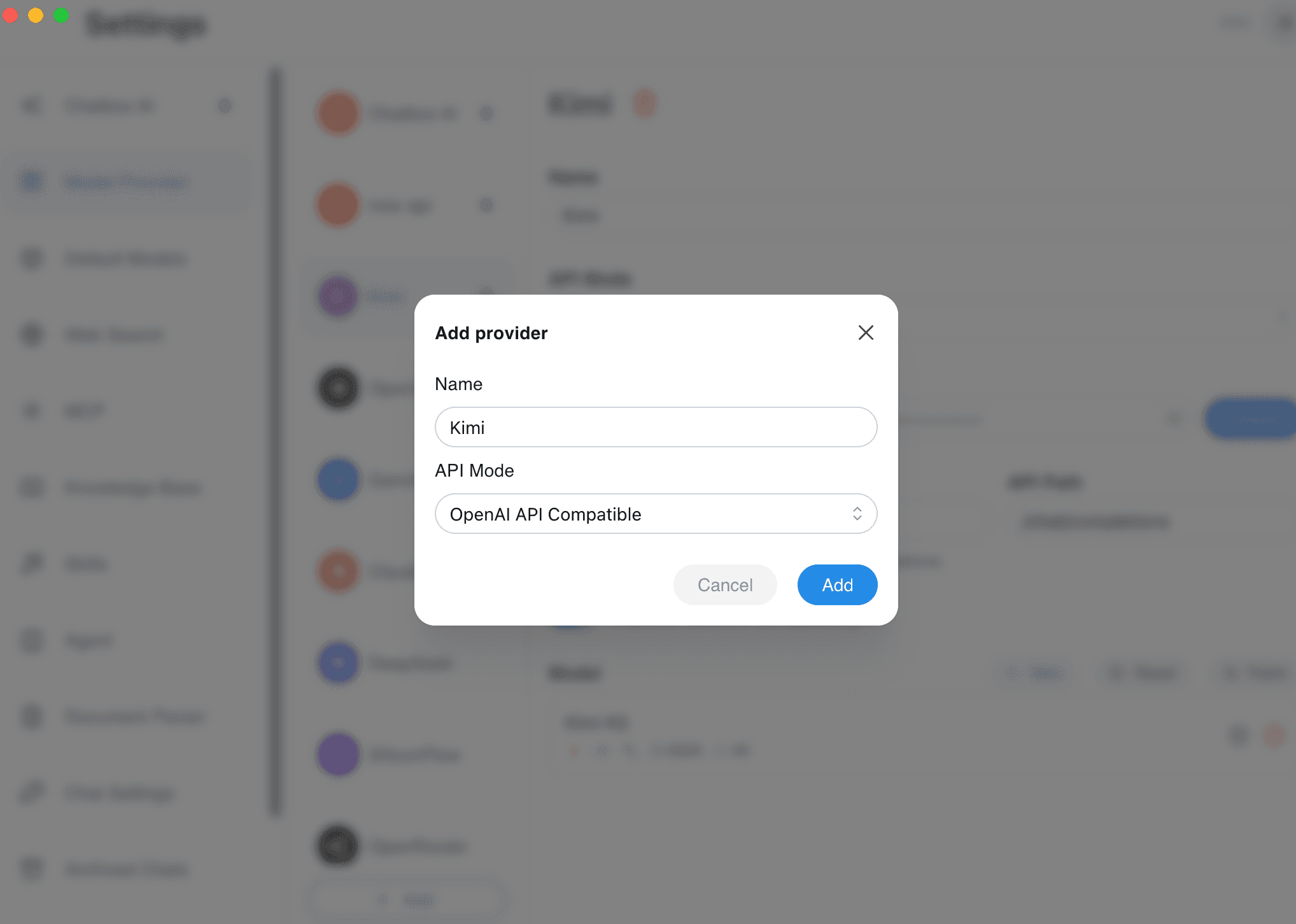 kimi provider api (Desktop)