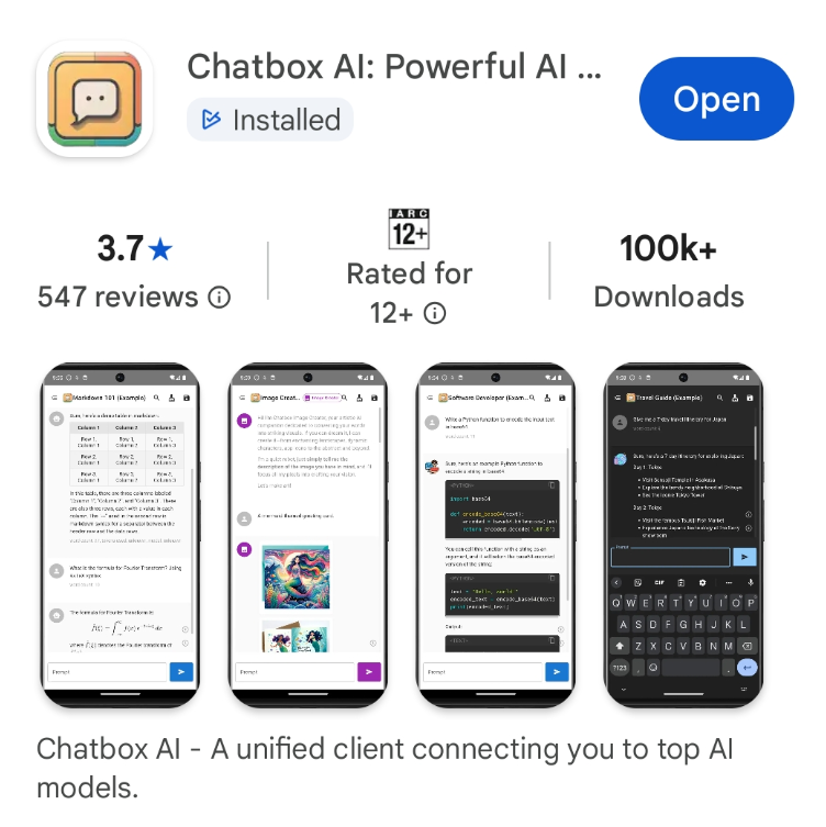 android chatbox in google play